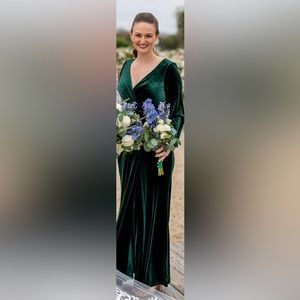 Revelry Vera Velvet Dress Emerald - 613